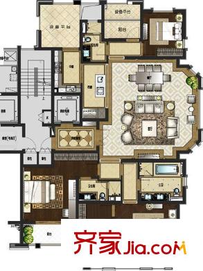 森蘭名佳戶型圖戶型圖 4室2廳2衛(wèi)1廚