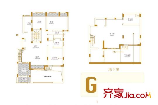 浦發(fā)御園g1 3室2廳2衛(wèi)1廚