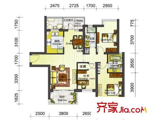 仁恒河濱城三期   戶型圖