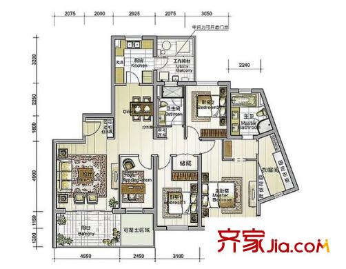 仁恒河濱城三期   戶型圖