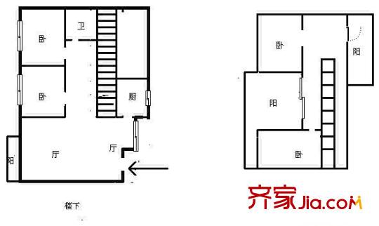 小富人家(闵行)户型图户型图 4室2厅2卫1厨