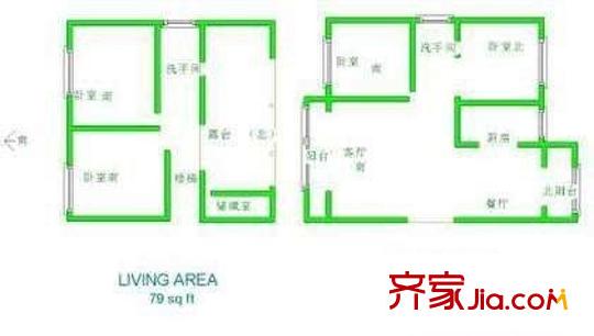 小富人家(闵行)户型图户型图 4室3厅2卫1厨