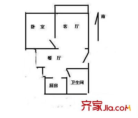 萊陽(yáng)新家園戶(hù)型圖戶(hù)型圖 1室1廳1衛(wèi)1廚