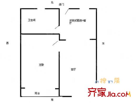 臨河小區(qū)2室1廳1衛(wèi)1廚