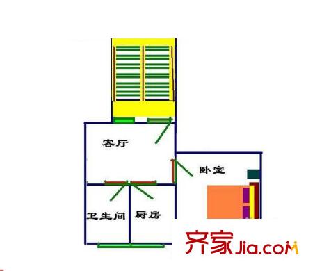 臨河小區(qū)1室1廳1衛(wèi)1廚