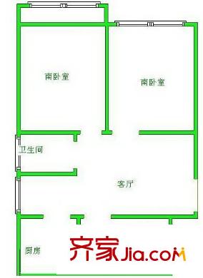建華公寓戶型圖上海 建華小區(qū) 戶型圖 2室2廳1衛(wèi)1廚