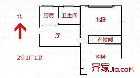牡丹小區(qū) 2室 戶型圖