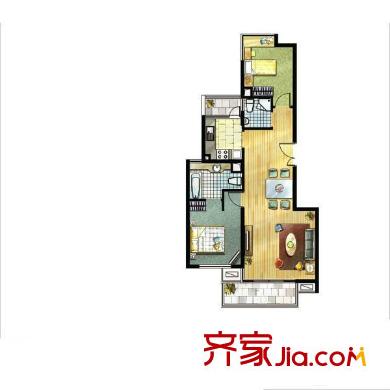 繁榮安居 2室 戶型圖