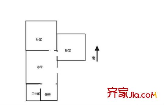 牡丹小區(qū)戶型圖戶型圖 2室1廳1衛(wèi)1廚