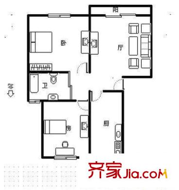 中星長島苑 3室 戶型圖