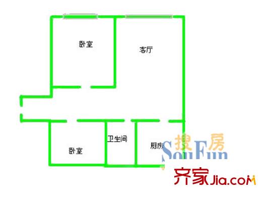 金樟花苑2室 戶型圖