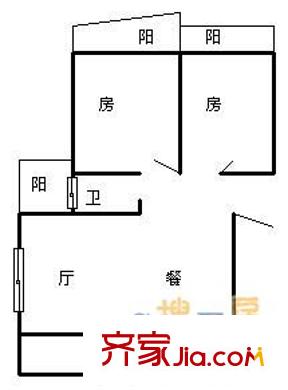 创世纪花园 4室 户型图