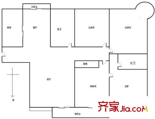 旭輝雅苑 4室 戶型圖
