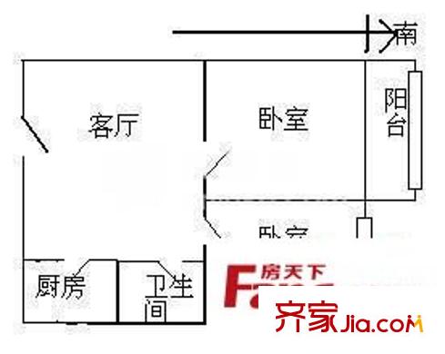 古桐小區(qū) 2室 戶型圖