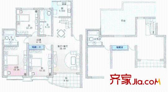 上海 黃浦花園 戶型圖