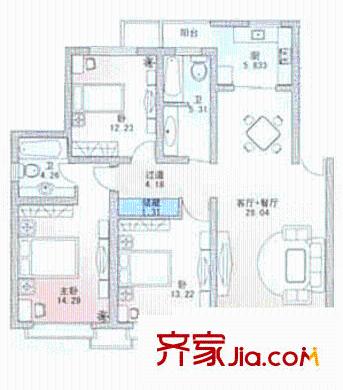 上海 黃浦花園 戶型圖