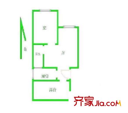 三林苑戶型圖戶型圖 1室1廳1衛(wèi)1廚