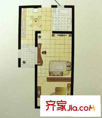 永和东村 1室 户型图