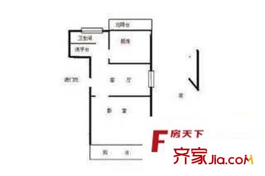 永和东村 1室 户型图