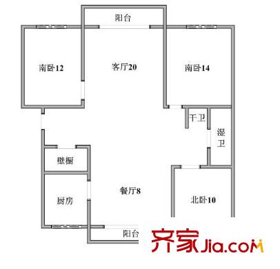 上海 新梅莘苑 户型图