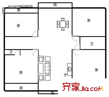 維多利華庭 4室 戶型圖