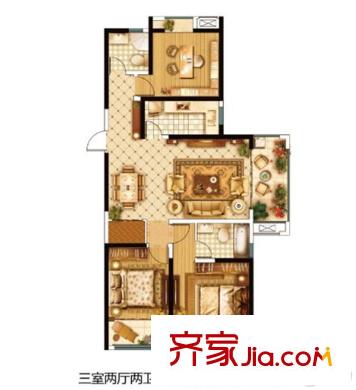 興宸和富廣場二期C1 3室2廳2衛(wèi)1廚