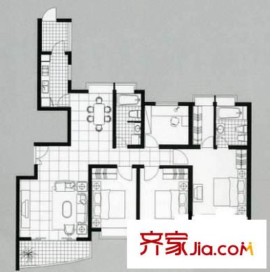 維多利華庭 4室 戶型圖