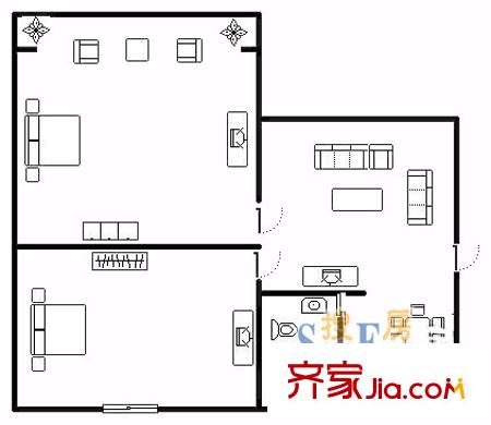 陽光三村2室1廳1衛(wèi)1廚