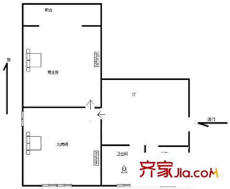 金桂小區(qū) 2室 戶型圖