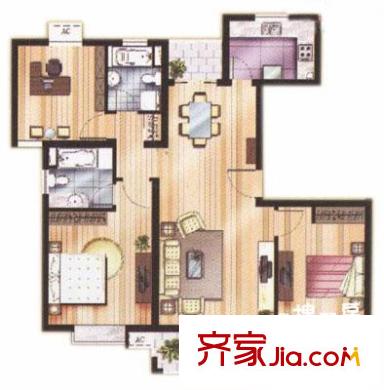 天臺星城戶型圖戶型圖 3室2廳2衛(wèi)