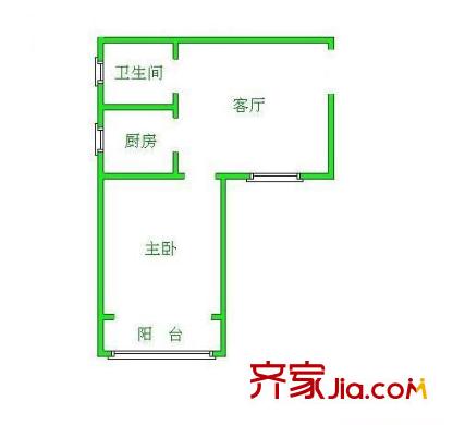 盛源花园户型图户型图 1室1厅1卫1厨