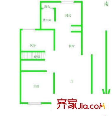 凌兆丁香苑戶型圖兩房93平 2室2廳1衛(wèi)1廚