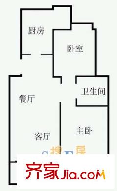 上海 凌兆丁香苑2室 戶型圖