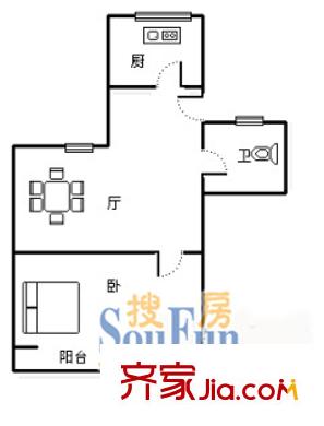 上海 徐虹公寓 户型图