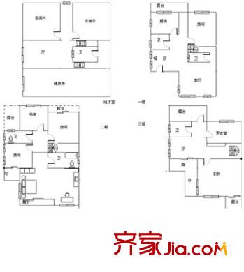 莲浦府邸二期 6室 户型图