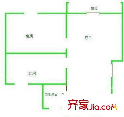 莲浦府邸二期 2室 户型图