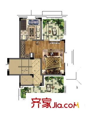 尼德蘭官邸別墅B戶型-三層 1室1衛(wèi)
