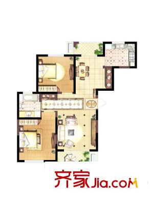 領(lǐng)航uptownA戶型戶型圖 2室2廳1衛(wèi)1廚