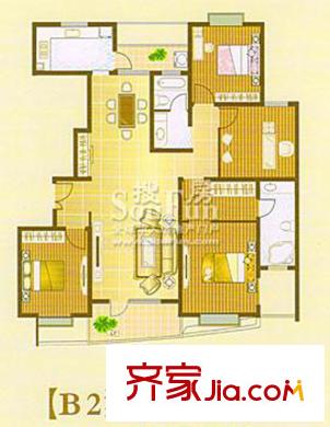 鼎鑫名流苑戶型圖 4室2廳2衛(wèi)1廚