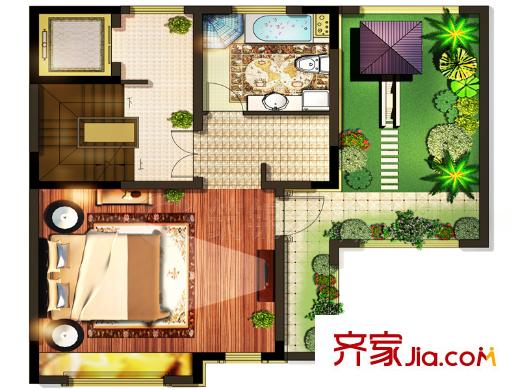 保集瀾灣22#255平大聯(lián)排三層 3室2廳2衛(wèi)1廚