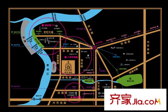 愛法瓏庭交通區(qū)位圖