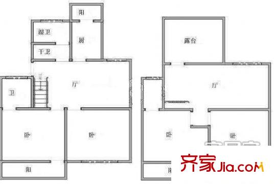 松风花园户型图户型图 4室2厅2卫1厨