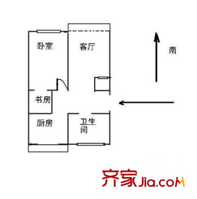 松风花园户型图户型图 1室2厅1卫1厨