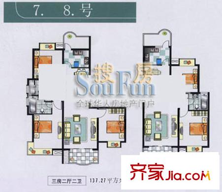 菱翔苑戶(hù)型圖7、8號(hào)樓戶(hù)型 