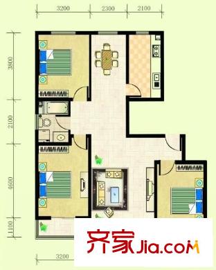 菱翔苑戶型圖戶型圖 3室2廳2衛(wèi)1廚