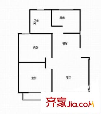 界龍花苑戶型圖戶型圖 2室1廳1衛(wèi)1廚