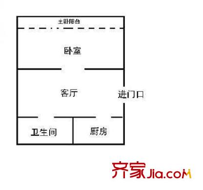 界龍花苑戶型圖戶型圖 1室1廳1衛(wèi)1廚