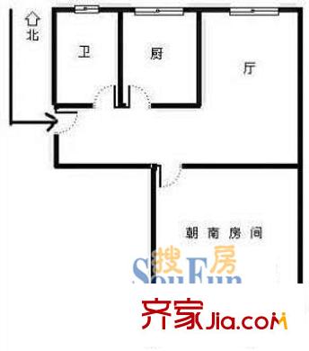 大華錦繡華城第1街區(qū)戶型圖上海 艾南花苑 戶型圖 1室1廳1衛(wèi)1廚