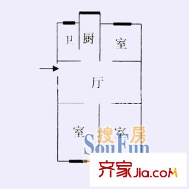 川沙桃園新村3室1廳1衛(wèi)1廚