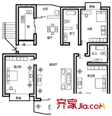 齊一小區(qū) 0室 戶型圖